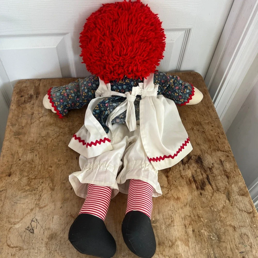 Unbranded Raggedy Ann Andy 26in Plush Set Vintage Style Red White Blue Americana